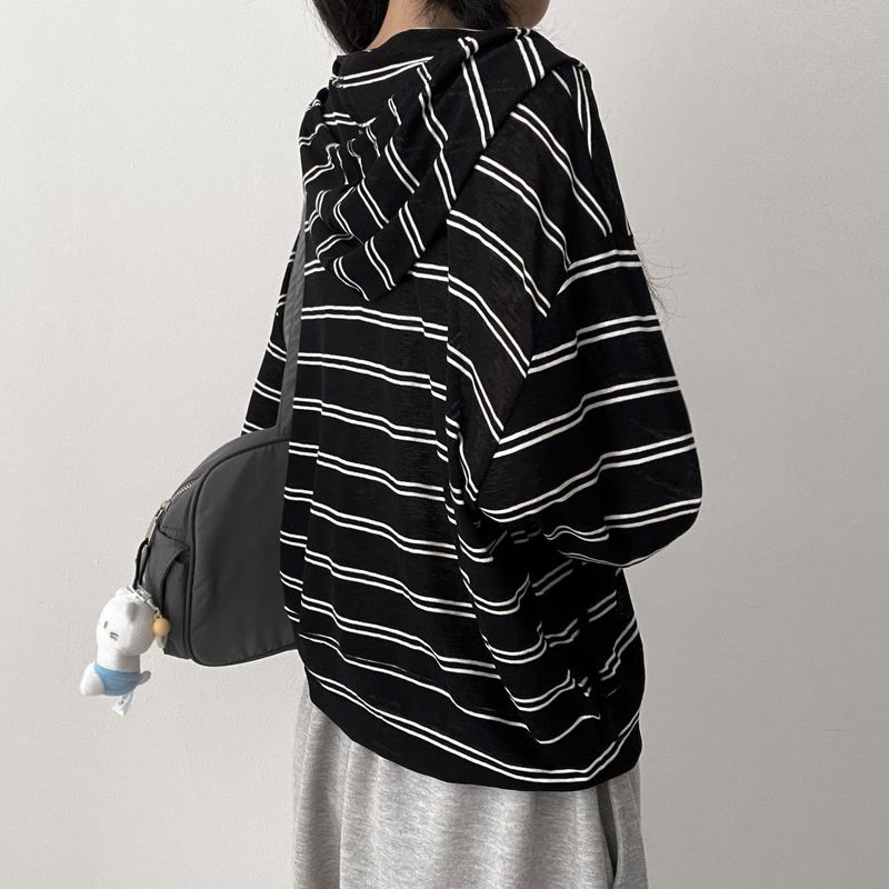 Lime Stripe Hoodie Zip-up (4 colors)