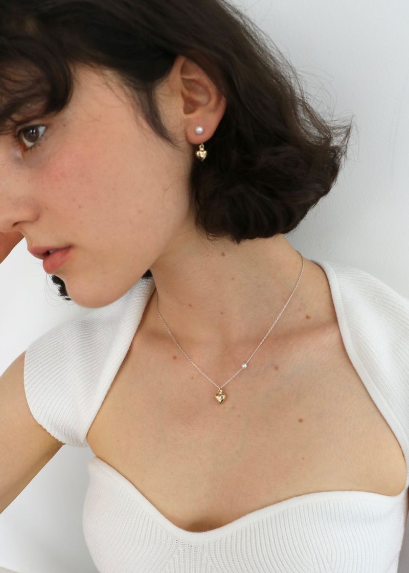 moi moi（モイモイ）の「ハートパールピアス（アクセサリー）」
