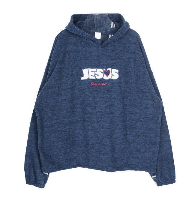 No.0908 JESUS napping string hood-T