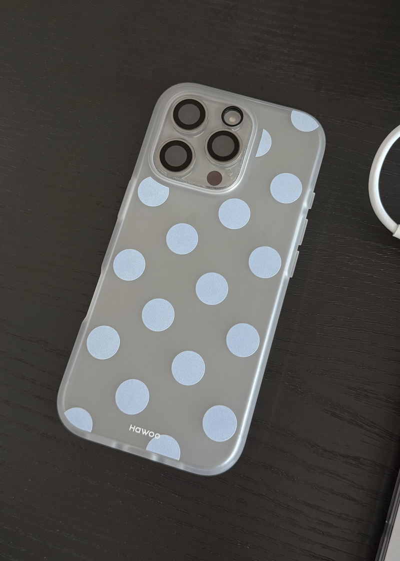 dot half clear jelly case