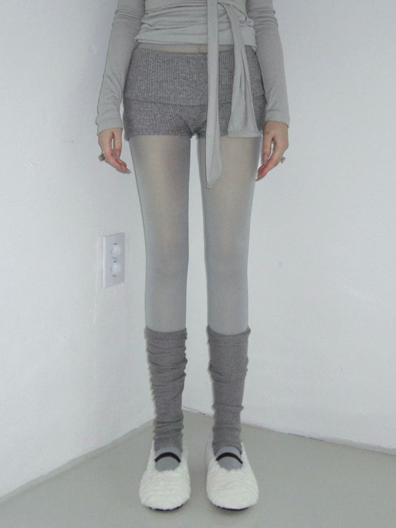Wool flap shorts