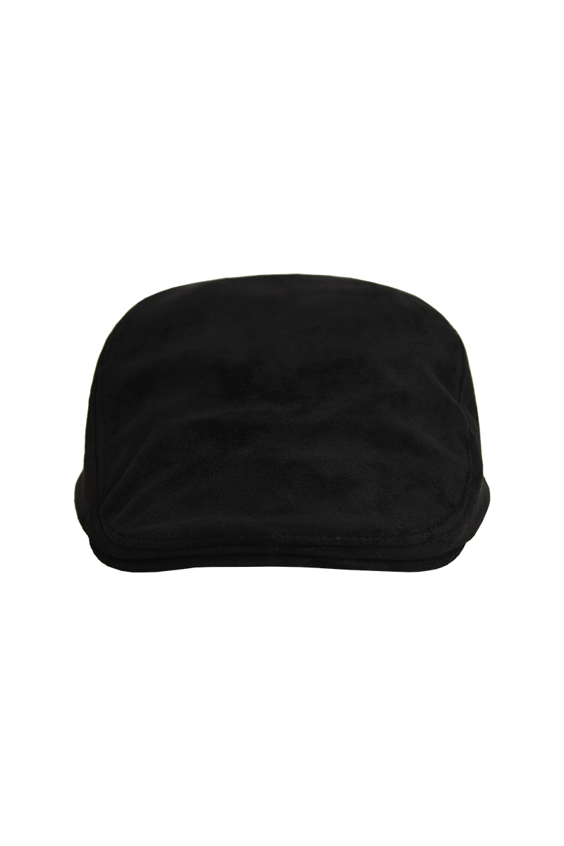 Eco Suede Stud Hunting Cap (Black)