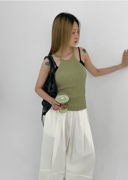 BLACKUP（ブラックアップ）の「[MADE] Morina Linen Summer Halter Neck Knit（Tops）」