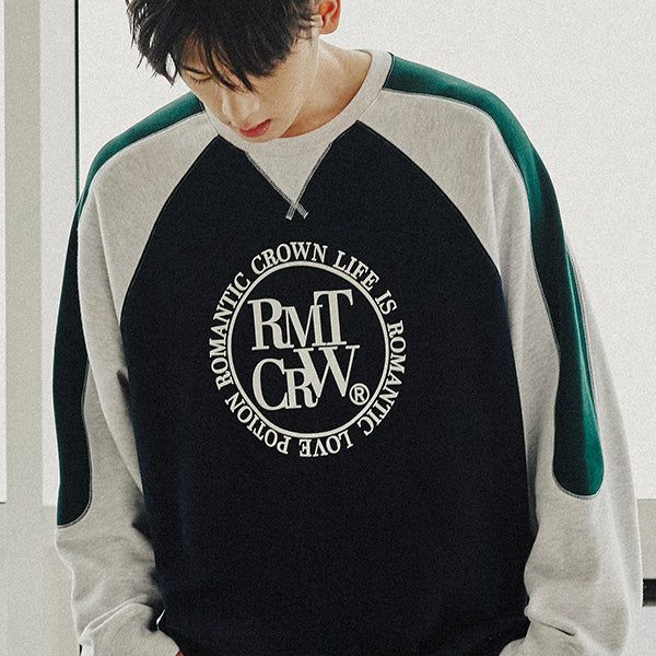 ROMANTIC CROWN(ロマンティッククラウン)の「CIRCLE LOGO SWEAT SHIRT_NAVY(Tops)」