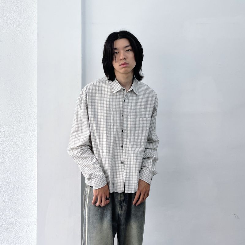 Urban Functional Cropped Plaid Shirt