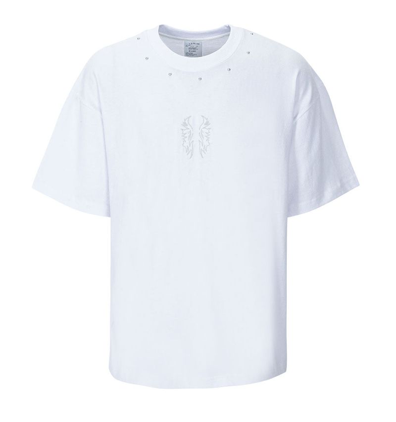 LEKIM（レキム）の「ウエスタンスタッドTシャツ （白）（トップス）」