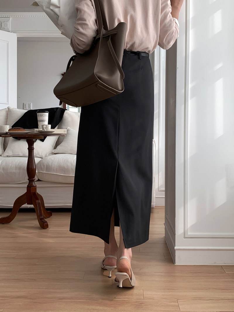 Setter Slit Belt Skirt / 4 colors