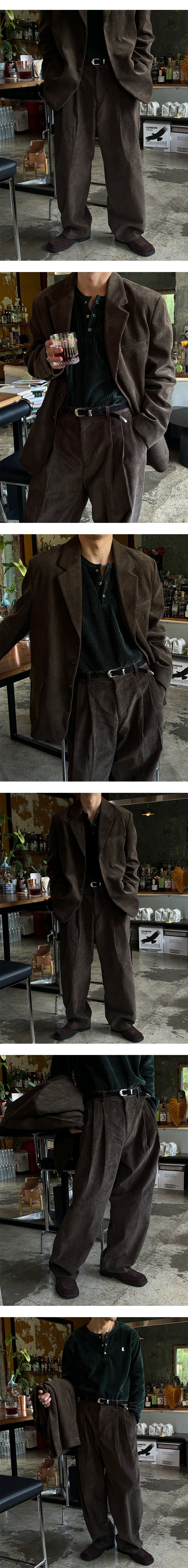 [SET UP가능] Heavy corduroy overfit jacket(3color)