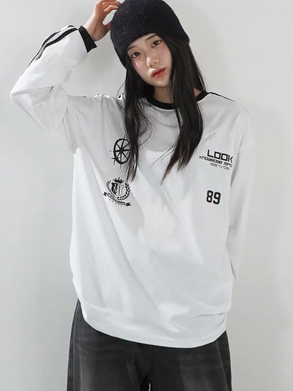 KIXI（キッシー）の「(UNISEX) 89 Line Long Sleeve T-shirt（Tops）」