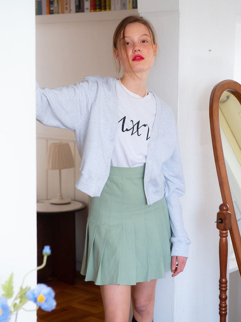 vem.ver(ベムバー)の「PLEATS SKIRT_MINT(Skirts)」