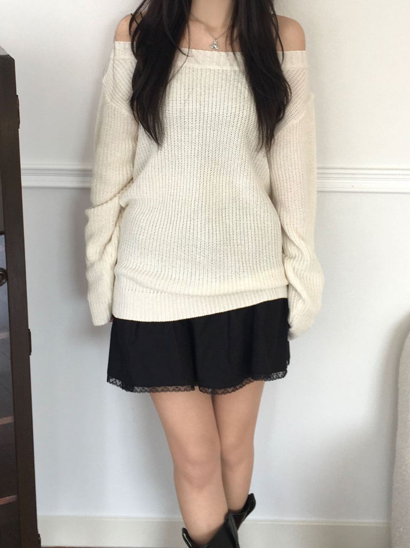 ネフオフショルダーニットウェア (3color)