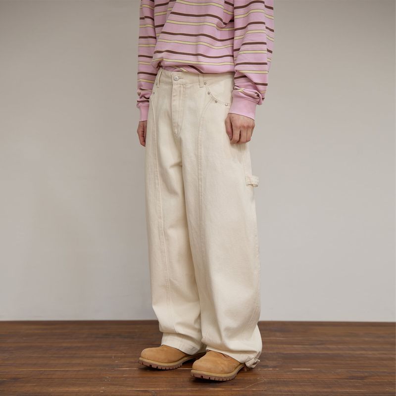 Cinch Bag Curved Cotton Pants