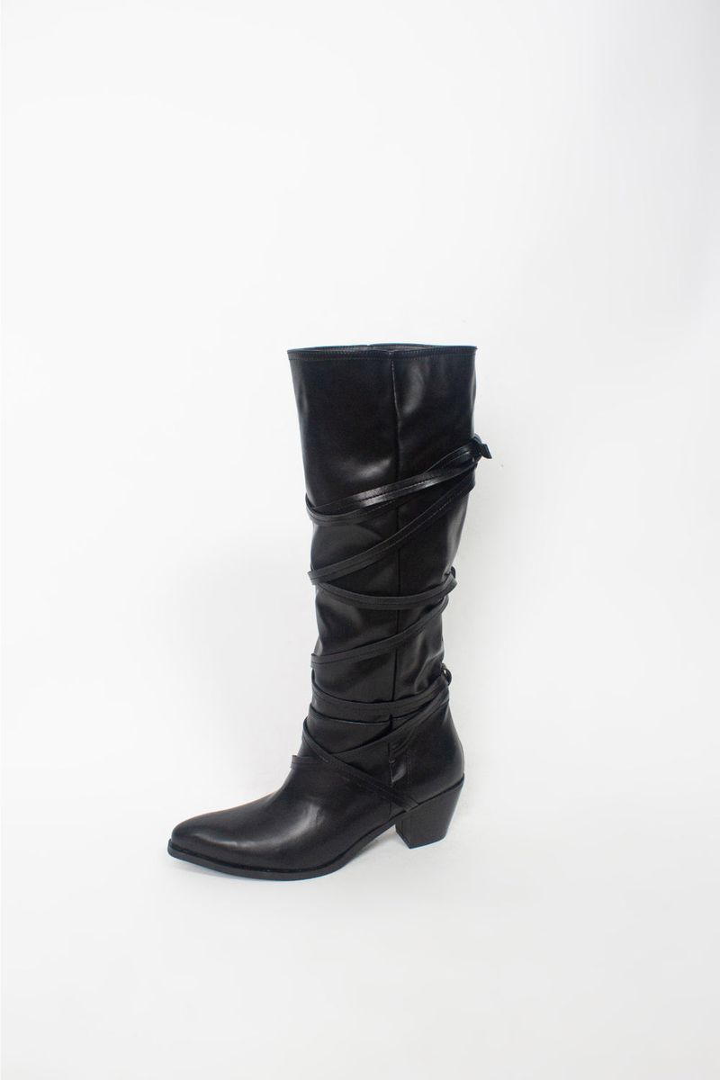 Strap Western Boots (2 color)