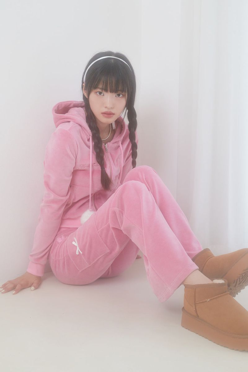 VELVET BING BONG TRAINING HOODY (PINK)