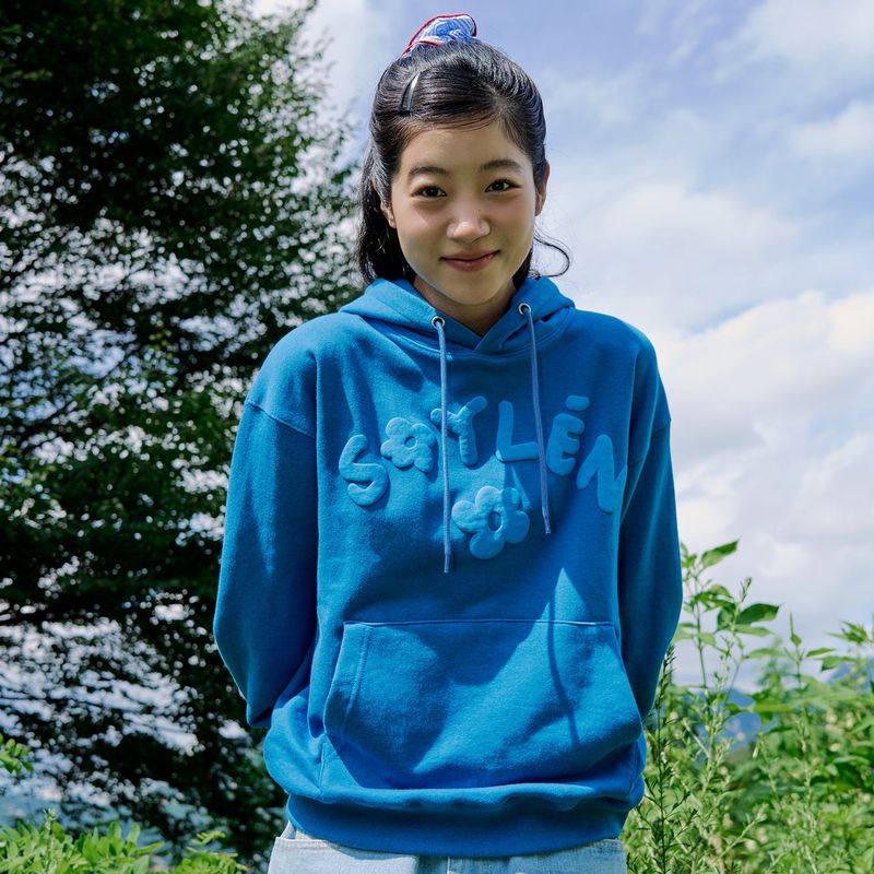 FLOWER LOGO HOODIE (BLUE)