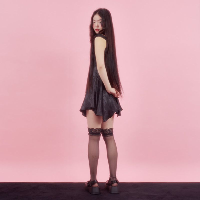 ROSE BUSTIER DRESS [BLACK]