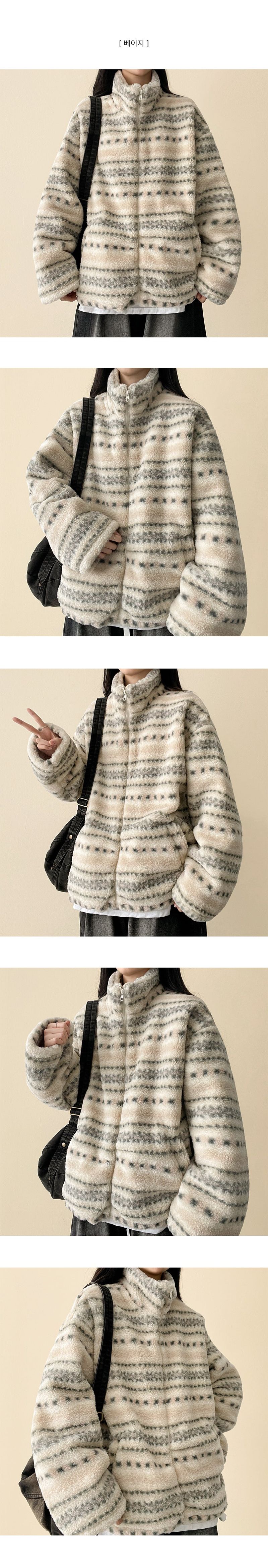 Pattern Nordic Fleece Jumper