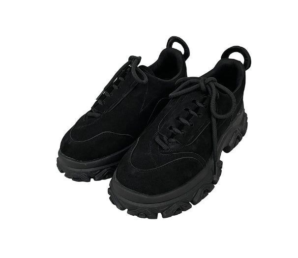 Suede Unbalance Platform Sole Boots