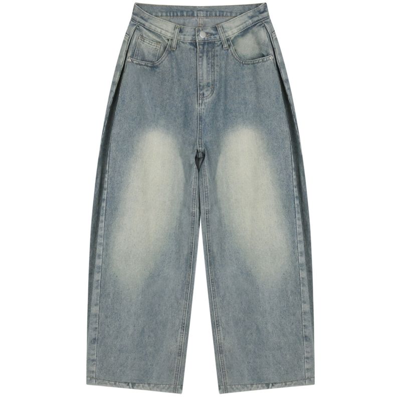 Noir side pintuck denim pants (light blue)