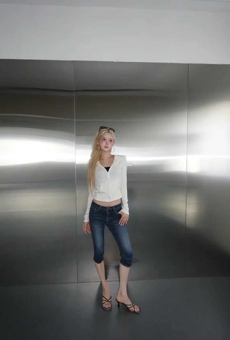 Denim Capri Pants
