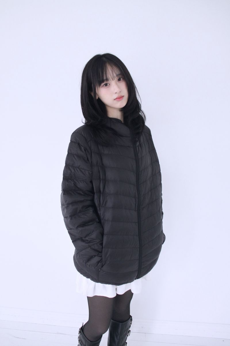 Duck-Down Light Hooded Slim Lightweight Padded (2colors)