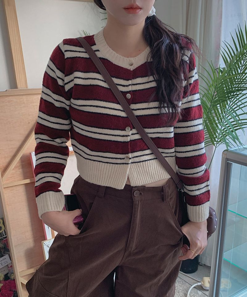 Mode Stripe Cardigan
