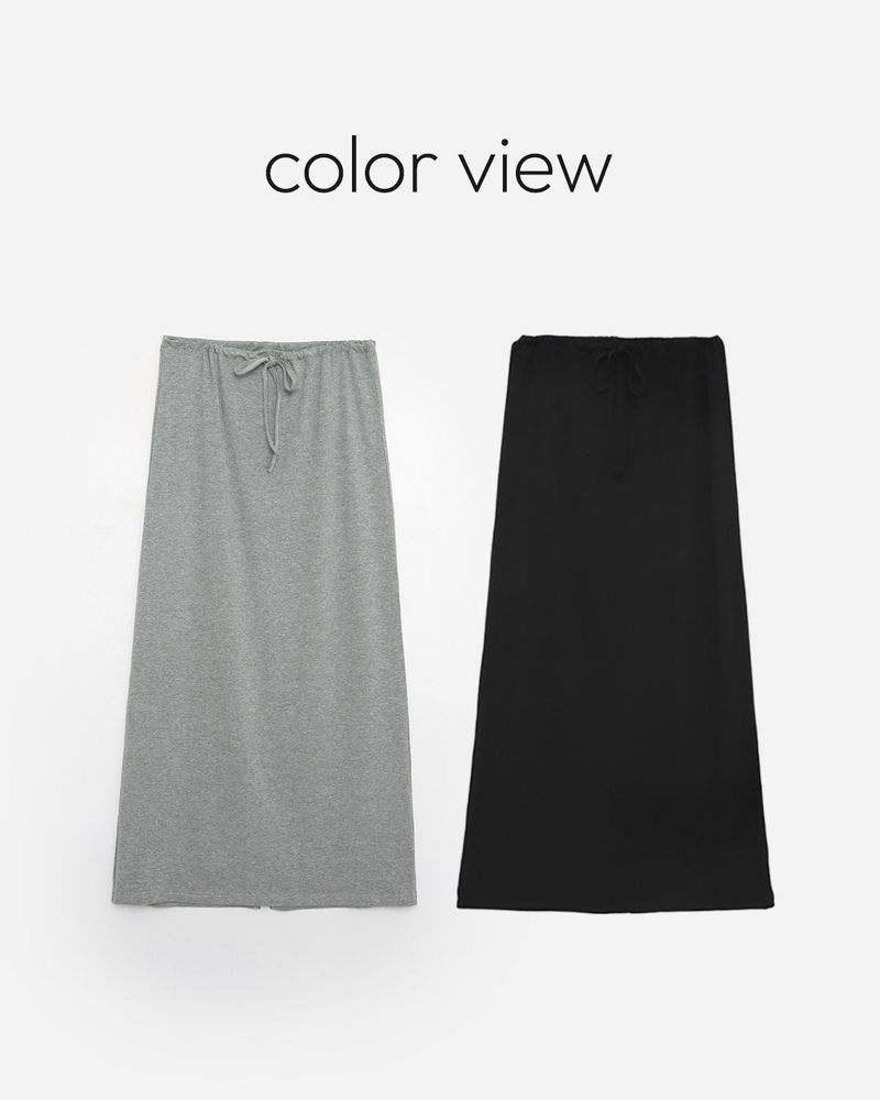 Ri-Lu Banded Long Skirt