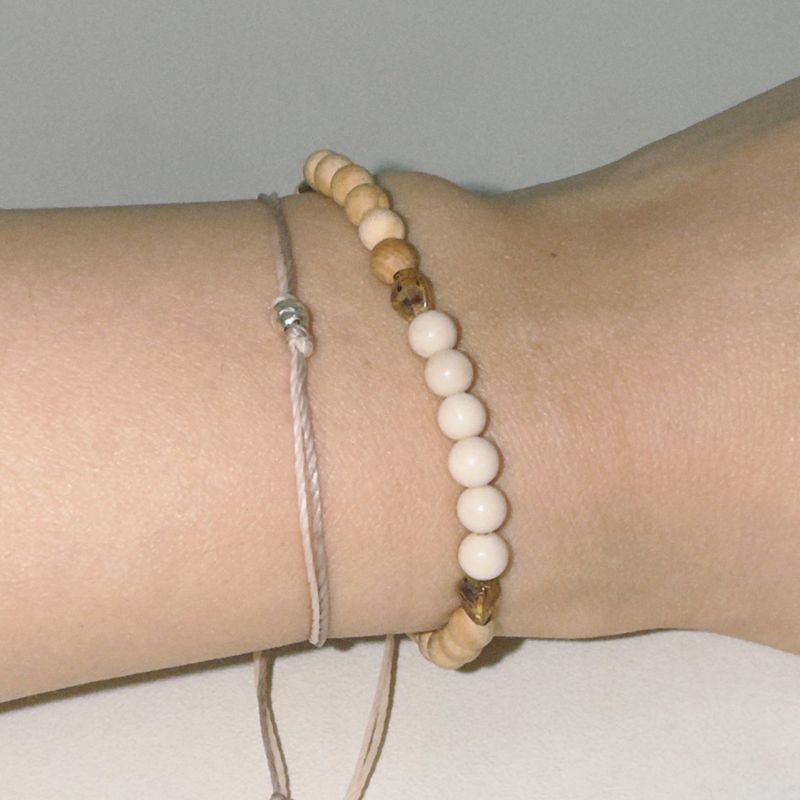 warm woodball bracelet (brown)