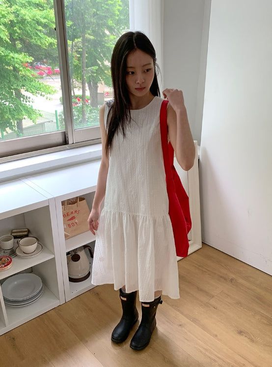 BAON（バオン）の「Namo Embroidered Sleeveless Long One Piece（Dresses）」