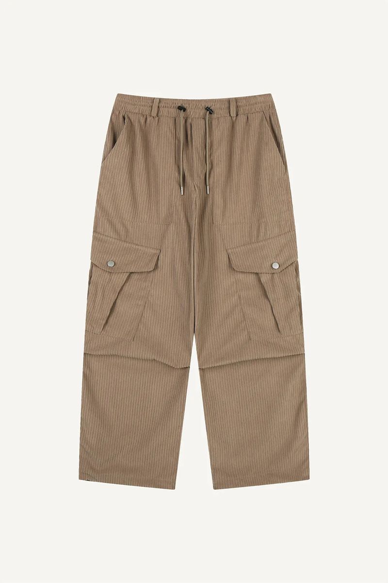 Corduroy big pocket cargo pants