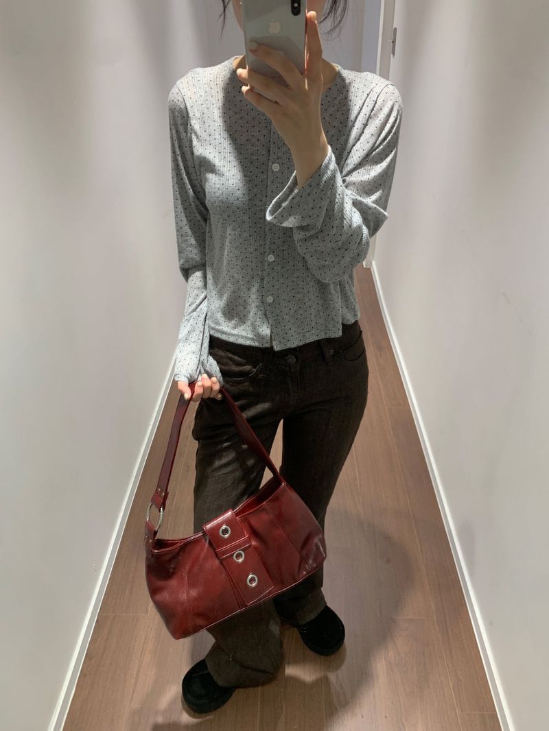 Wire Eyelet Hobo Bag (4color)