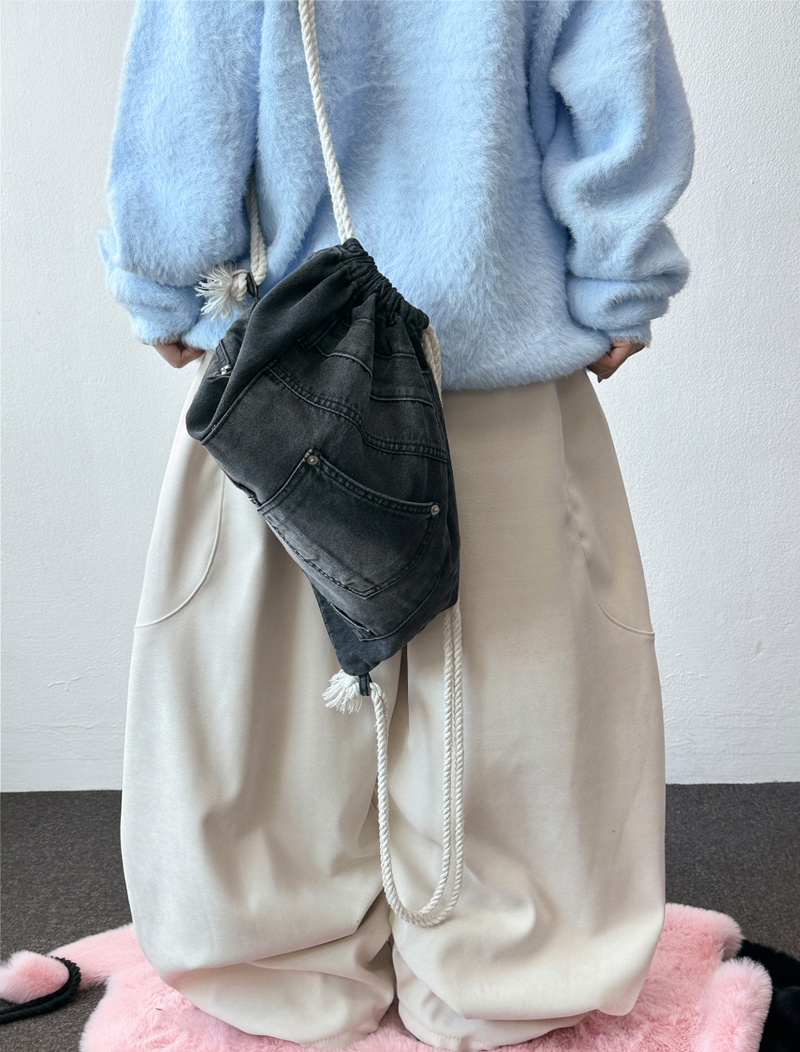 Doing Two-Pocket Fleece Balloon Wide Pants 🖤🤎 4COLOR