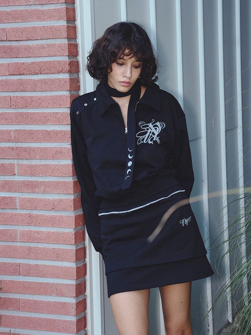 DOUBLE LAYER SKIRT (BLACK)