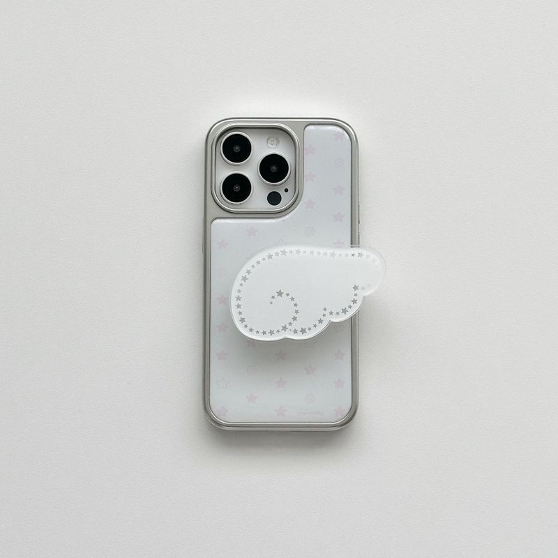 [epoxy] swirl star case - pink