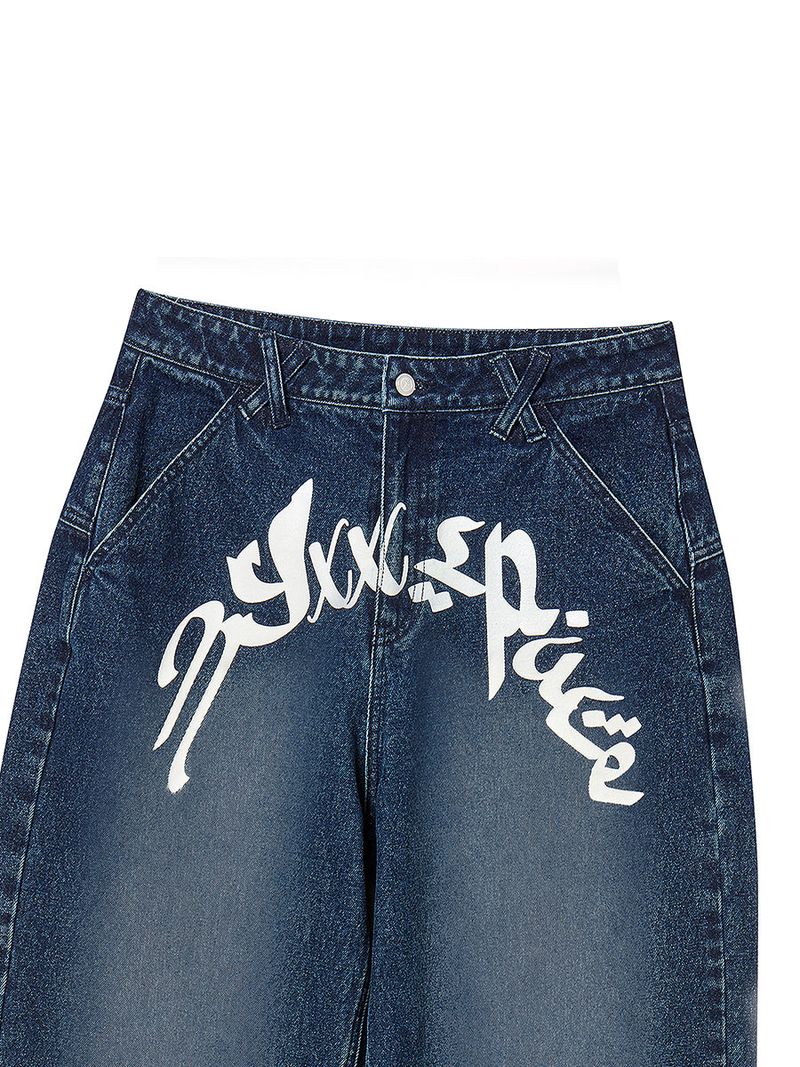 GRAFFITY DENIM PANTS (INDIGO)
