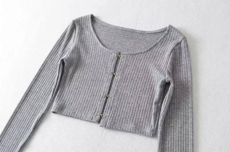 Hook Ribbed Crop Top 232292339