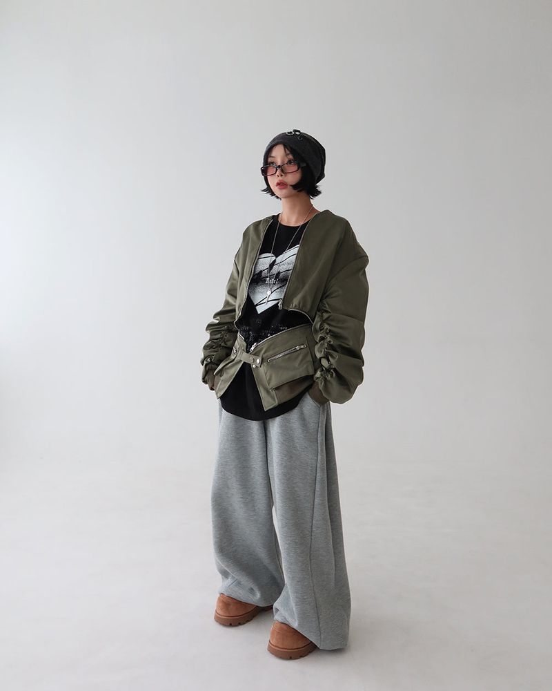 ST Short-Sleeved Layered Sweatshirt