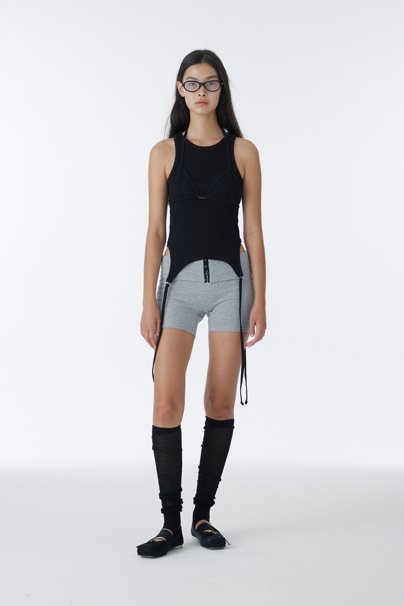 CORSET SHORT LEGGINGS (GRAY)
