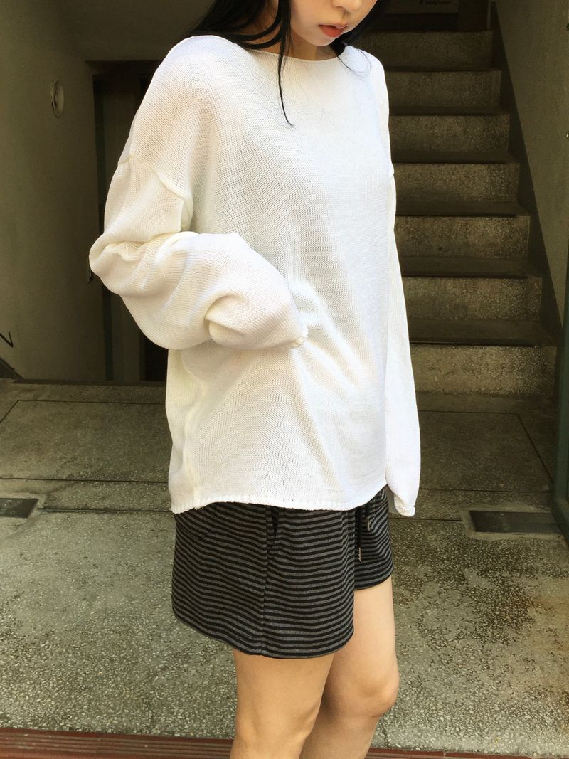 Milk Striped 3/4 Length Shorts (5c)