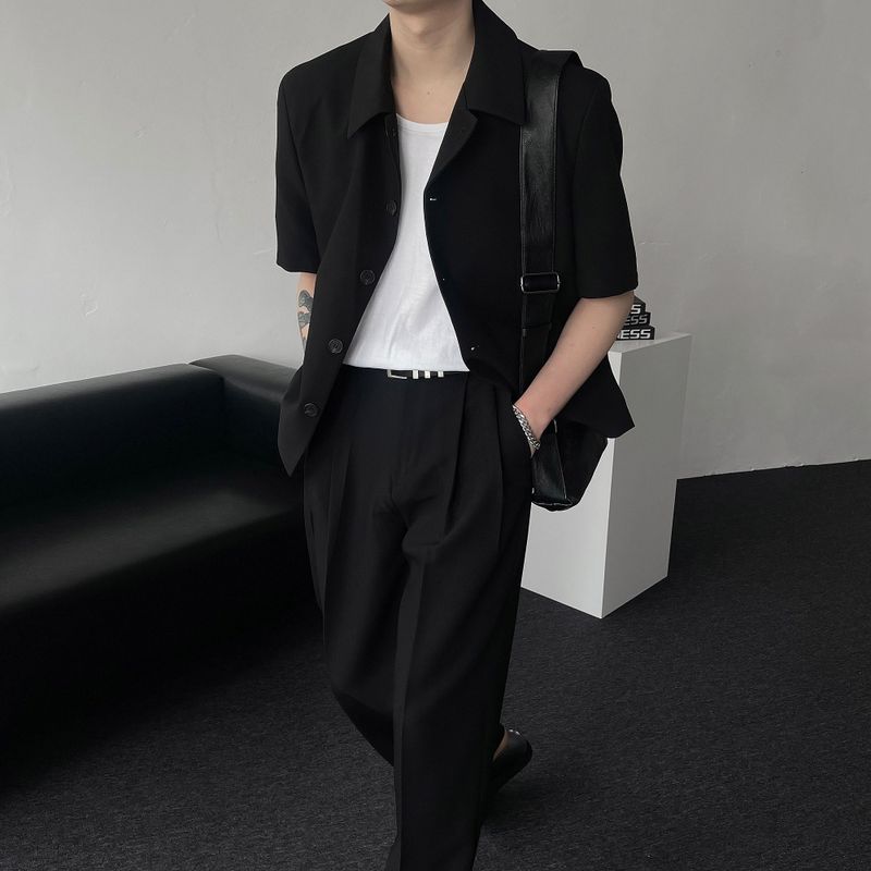 CR Clock Stan Collar Half Crop Jacket (2 colors)