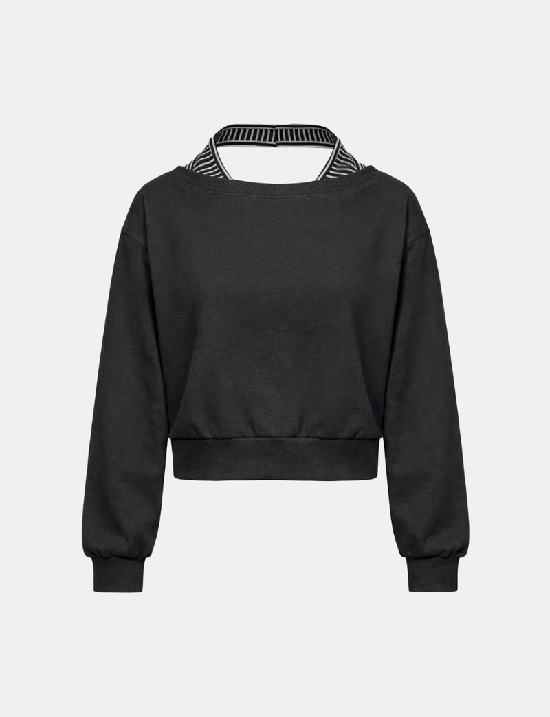 Serin Stripe Sleeveless Sweatshirt