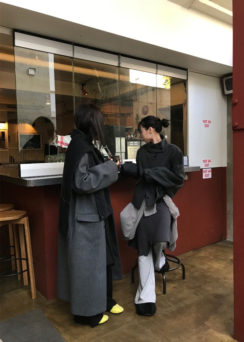WOOL HIGHNECK LONG COAT