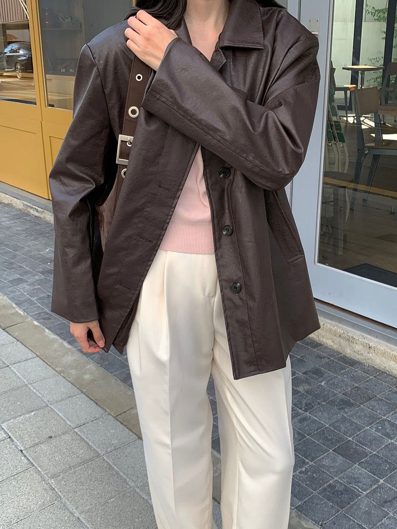 [MADE] Blending leather jacket