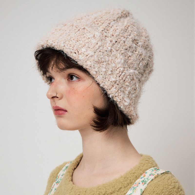 POPCORN KNIT BEANIE, SWEET CORN
