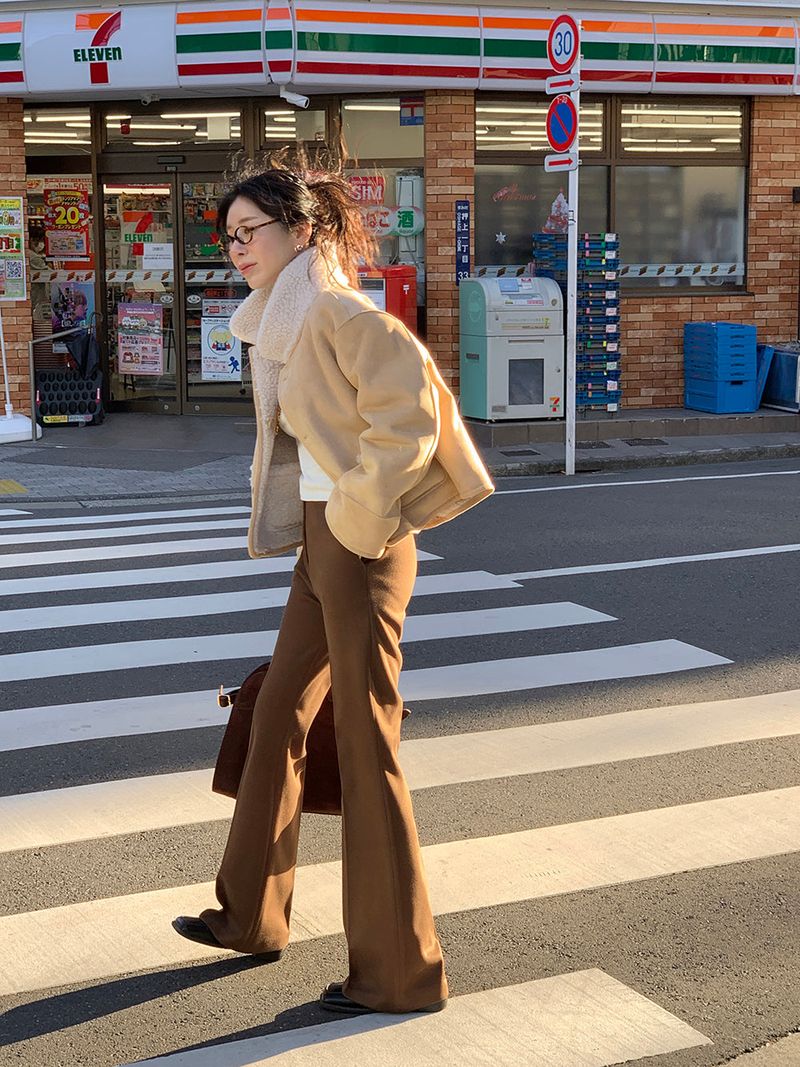 [MADE] [Wool Napping] Winter Warm Long Bootcut Slacks