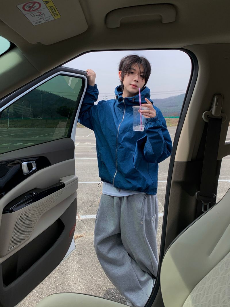 Pinch Side Snap Sweat Pants 6C