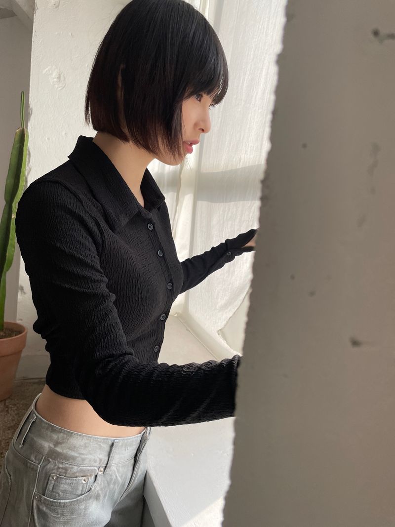 Fairy cuffs crop shirt
