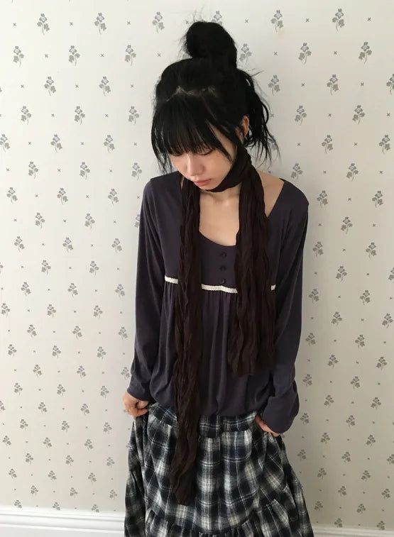 Vino Pleated Long Muffler