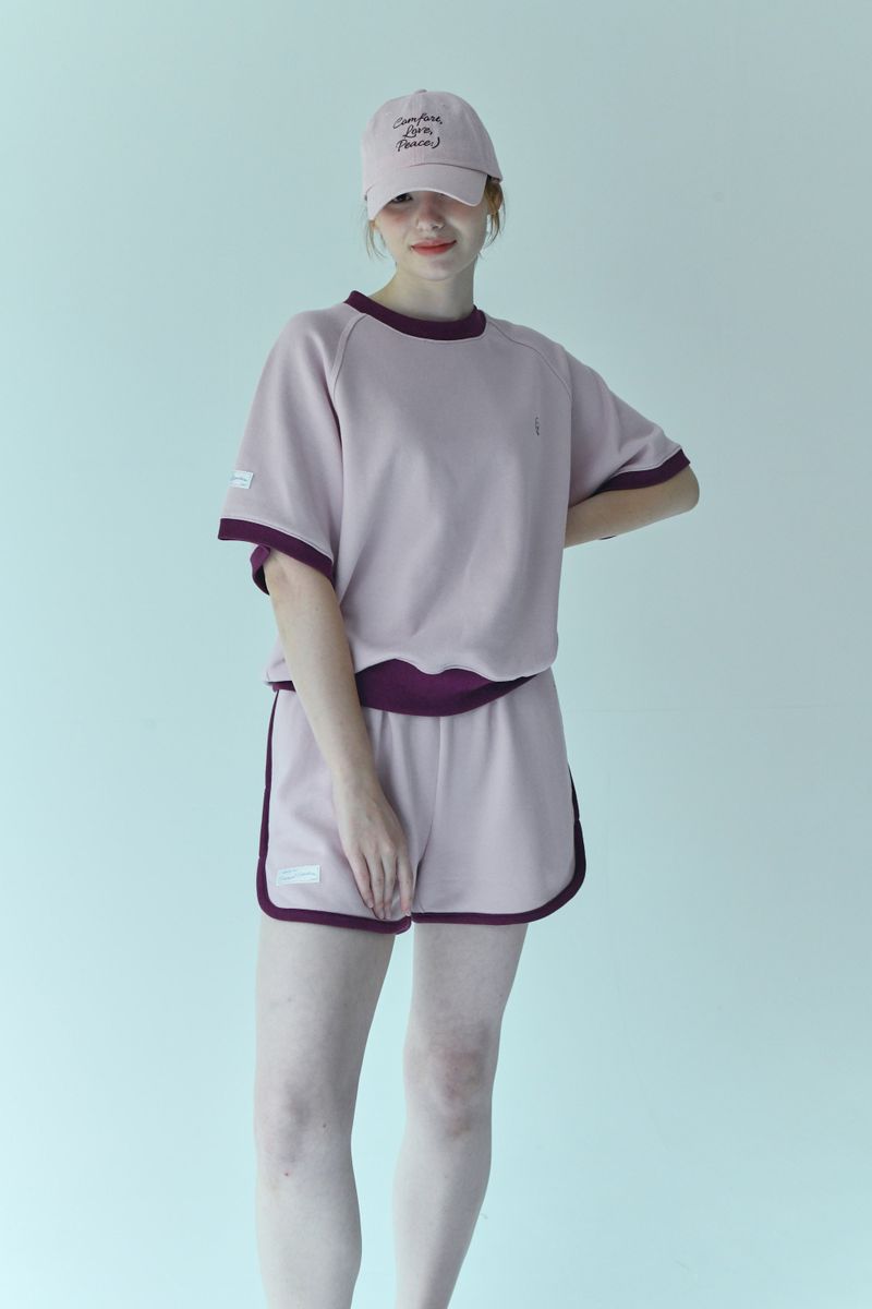 ETERNAL EMOTION(エターナルエモーション)の「COMFORT REGLAN SHORT SWEATSHIRTS (PINK)(Tops)」