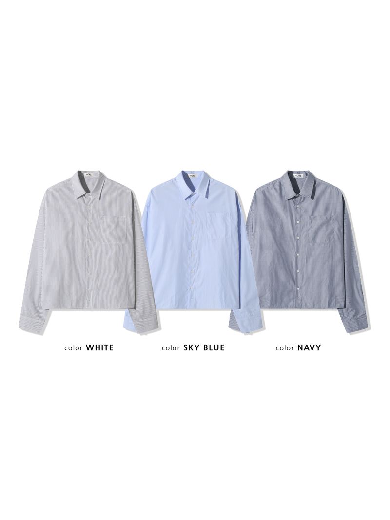 Cropped Stripe Shirt